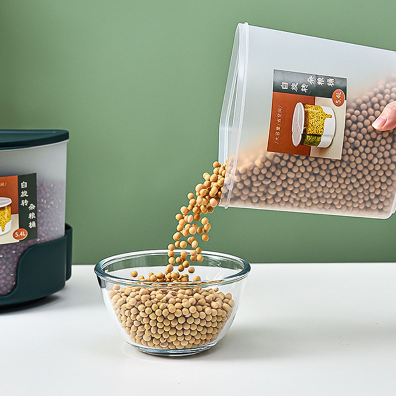 Hộp Đựng Tai Nghe 3 Ngăn Xoay 360 Độ 3 Ngăn Tiện Dụng° Hộp Đựng Hạt Xoay 5.4L Có Nắp Tháo Rời Được Dành Cho Tủ Lạnh