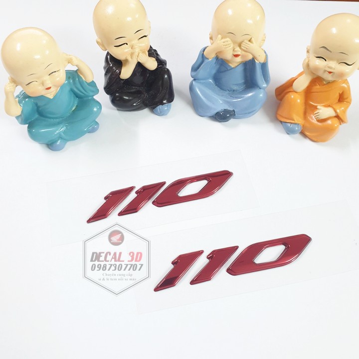 TEM SỐ 110 3D HÀNG CAO CẤP SIÊU BỀN TRANG TRÍ XE MÁY CỰC ĐẸP