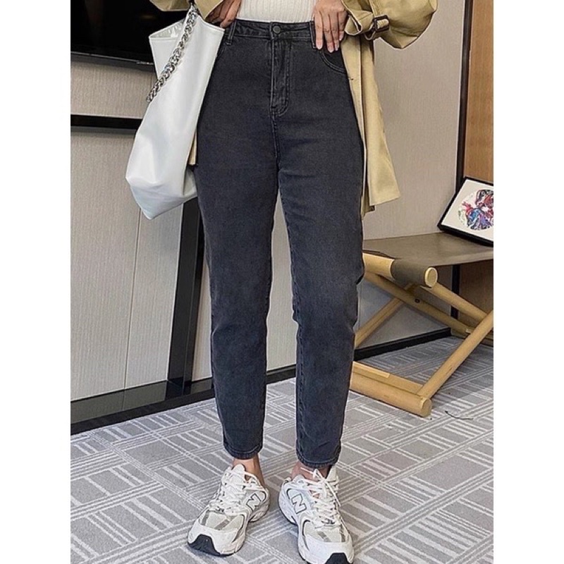 Baggy đen -xám-xanh đậm-xanh nhạt  lưng cao -ko co giãn _ 60-87kg