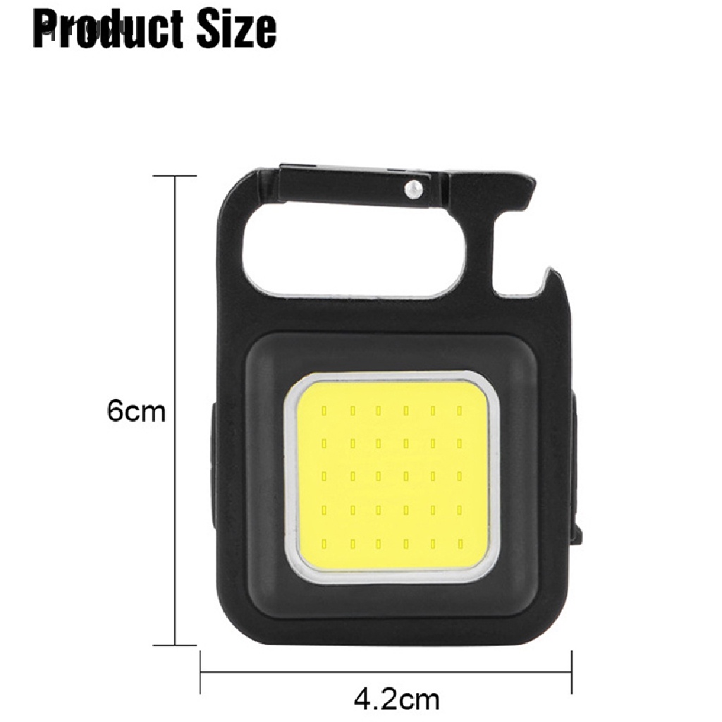 Móc Khóa Đèn LED Mini Bỏ Túi Đa Năng Có Thể Sạc Lại Bằng Cổng USB