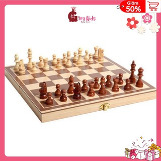 Cờ vua 🎲 freeship từ 250k 🎲 bộ cờ vua bằng gỗ kèm bàn cờ làm hộp đựng