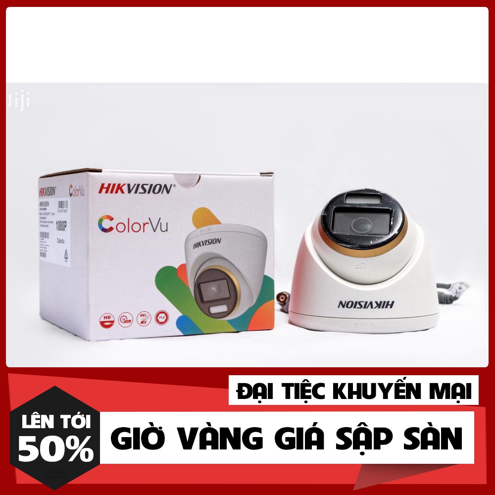 🍀 Camera Có màu ban đêm 24/7, Có mic Hikvision DS-2CE70DF3T-PFS 2.0 MP FullHD1080P  - Hàng chính hãng 100%.