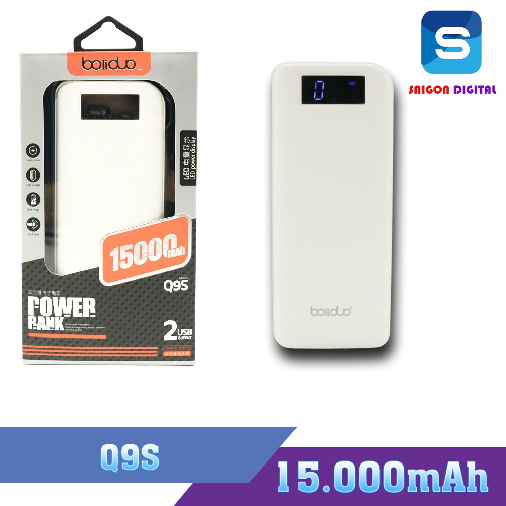 Pin Sạc Dự Phòng Boliduo Q9S - Dung Lượng 15000mAh