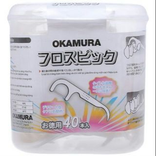 Tăm chỉ nha khoa Okamura Nhật Bản. Hộp 40 cây