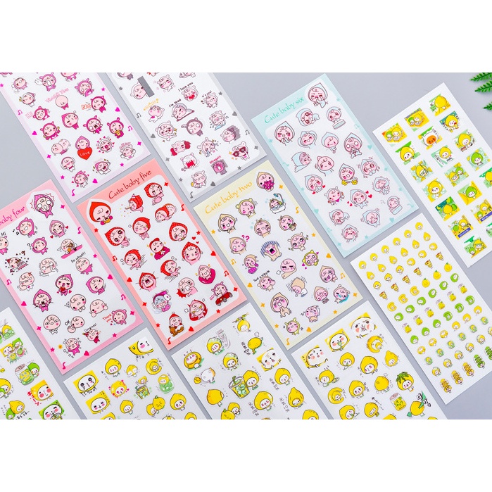 bộ sticker nhật bản , hàn quốc, con mèo , Vua chanh , lợn hồng , Hồng Taojun.......nhiều mẫu mã hoạt hình nghộ nghĩnh