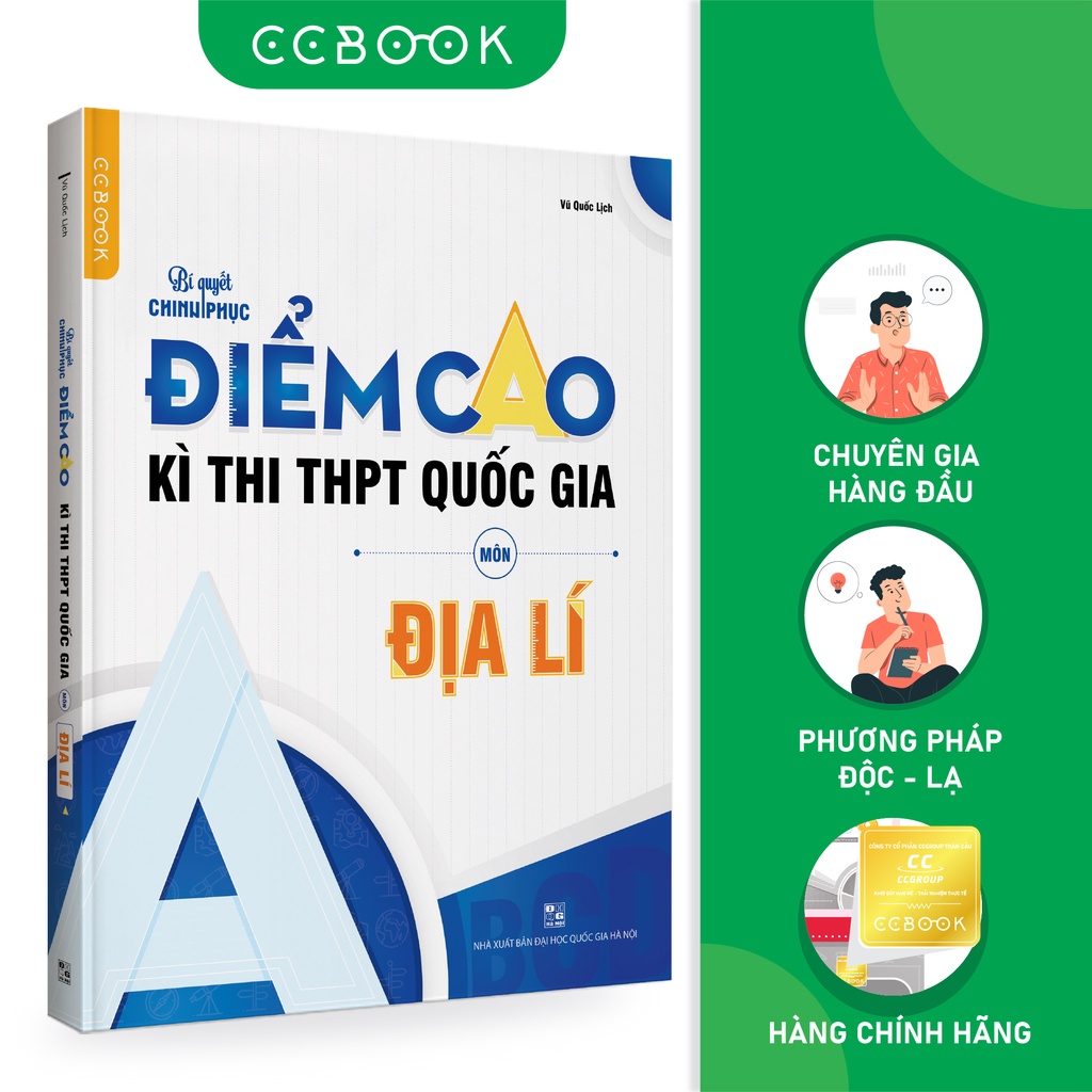 Sách - Bí quyết chinh phục điểm cao kì thi THPT Quốc gia môn Địa lí - Ôn thi đại học - Chính hãng CCbook