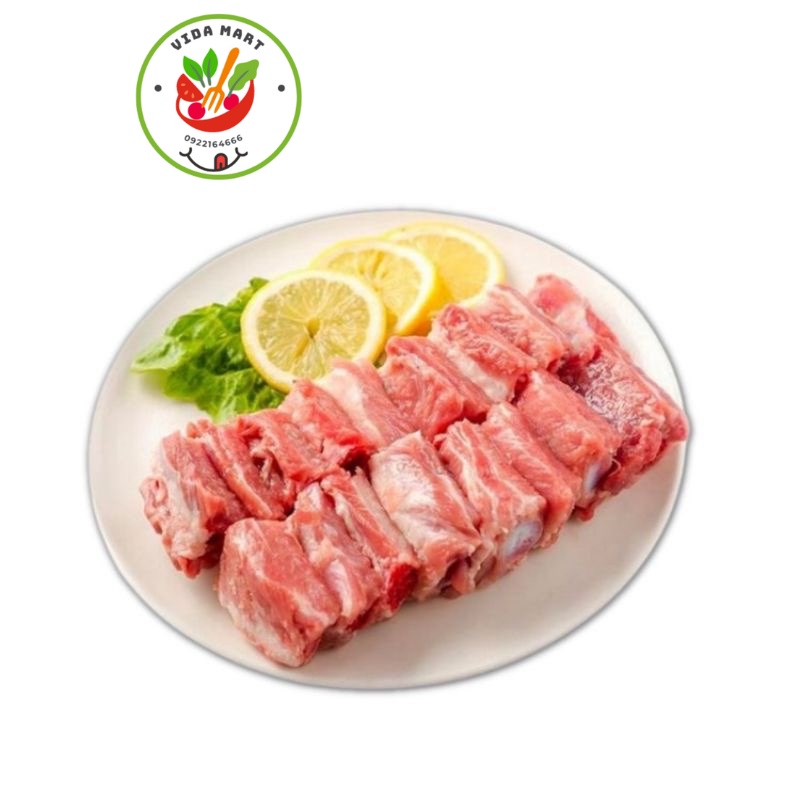 Sườn Cánh Buồm Heo Vidafood Nhập Khẩu Đức, Sườn Cánh Buồm Heo Cắt Miếng, Vệ Sinh An Toàn Thực Phẩm