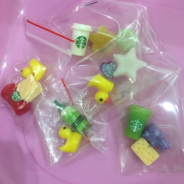 Set 3 charm các loại (ngẫu nhiên) trang trí slime
