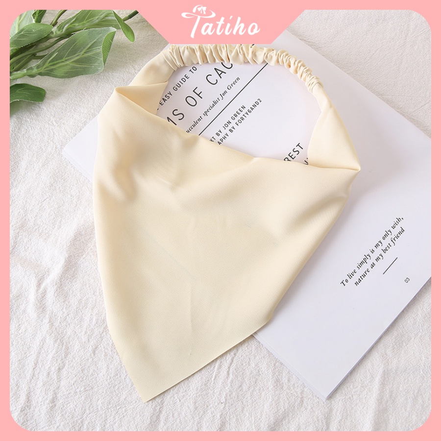 [Hàng Xịn, Giá Tốt]   Băng Đô Turban Unisex Vải Lụa Họa Tiết Trơn  Phong Cách Hàn Quốc Đơn Giản Hottrend - Mã BD009