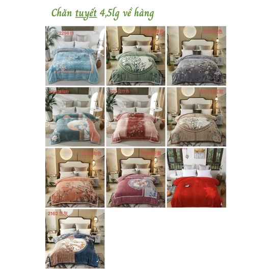 chăn len tuyết Hàn Quốc 4,5kg siêu mượt