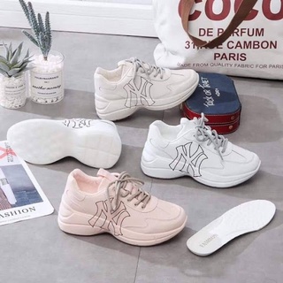 [SALE ĐẬM] Giày Thể Thao MLB NY  ⚡️𝐅𝐑𝐄𝐄 𝐒𝐇𝐈𝐏⚡️ Giày Sneaker 𝐌𝐋𝐁 𝐍𝐘 Trắng chữ vàng cực chất hot trend 2021