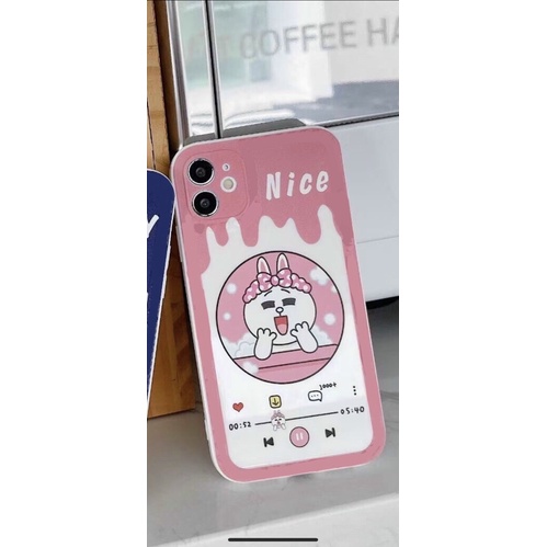 Ốp bảo vệ điện thoại hình gấu like happy cạnh vuông giả 12 cho lp 12/12promax/13/13promax/6/6p/7p/8p/x/xr/xsmax