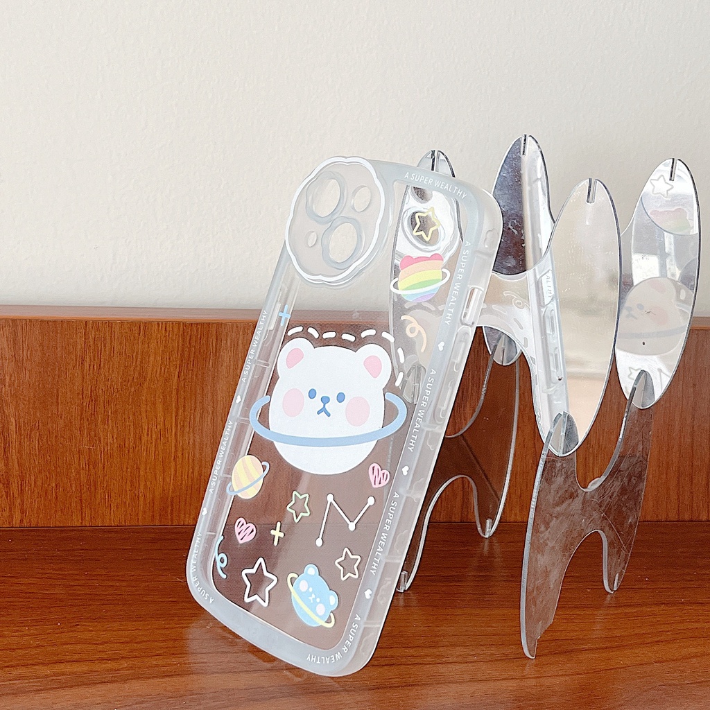 Ốp lưng iphone Ốp Điện Thoại In Hình Gấu Hoạt Hình Cho Apple 13Pro iPhone12 11 78plus Dinuo case