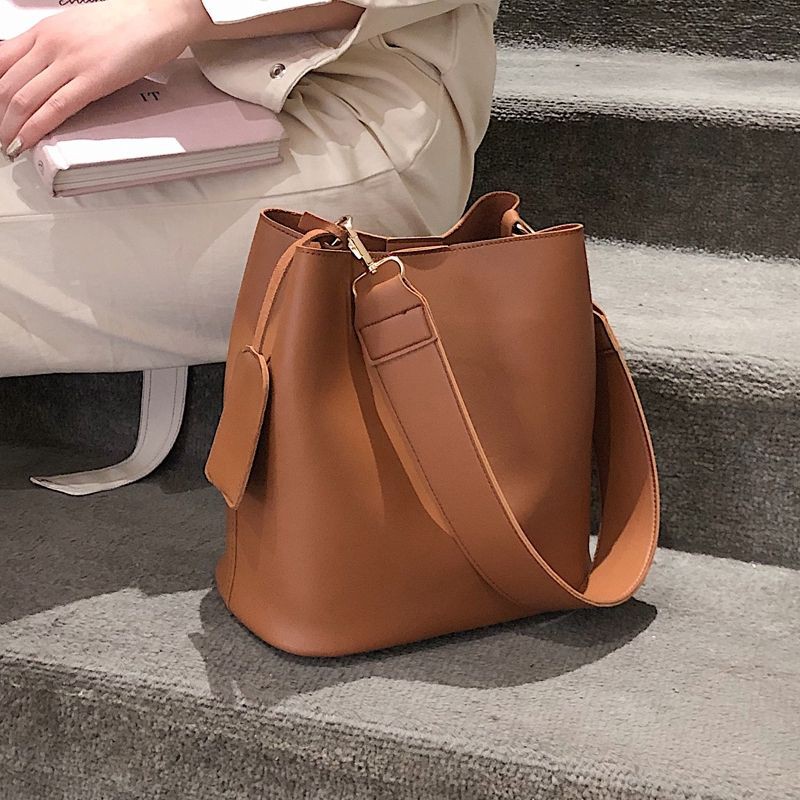 Túi xách nữ túi bucket bag da dễ nữ tính có quai xách hàng Quảng Châu - Có ảnh thật