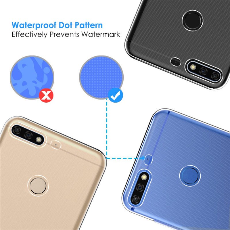 Ốp Lưng Huawei Honor 7C TPU Dẻo Suốt Vỏ silicon Honor7C 7 C mềm Su Chống Trầy Chống ngã Case