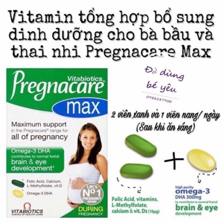 Vitamin cho bà bầu, mẹ sau sinh pregnacare UK