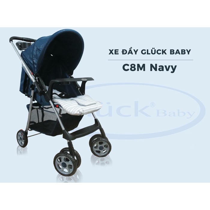 Xe đẩy 2 chiều Gluck Baby C8-M - màu xanh Navy