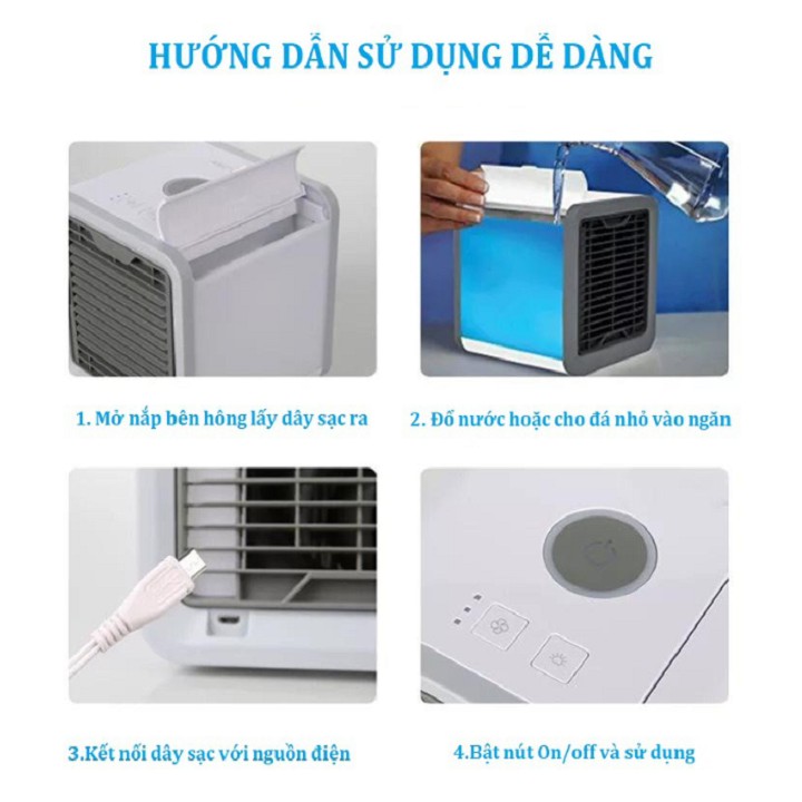 Quạt điều hòa mini để bàn cao cấp ARCTIC AIR công nghệ ion USA làm lạnh bằng hơi nước