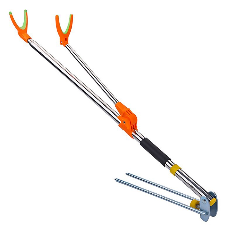 Chống cần câu tay innox dài 2m1, cây chống cần tay câu đài câu đơn rút gọn – GIAO MÀU NGẪU NHIÊN