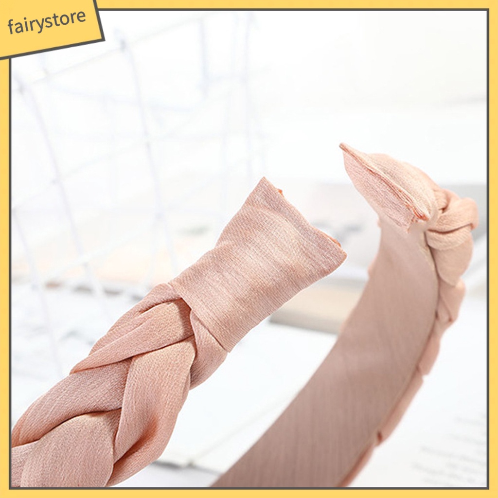 Băng Đô Dệt Kim Màu Trơn Cho Phái Nữ