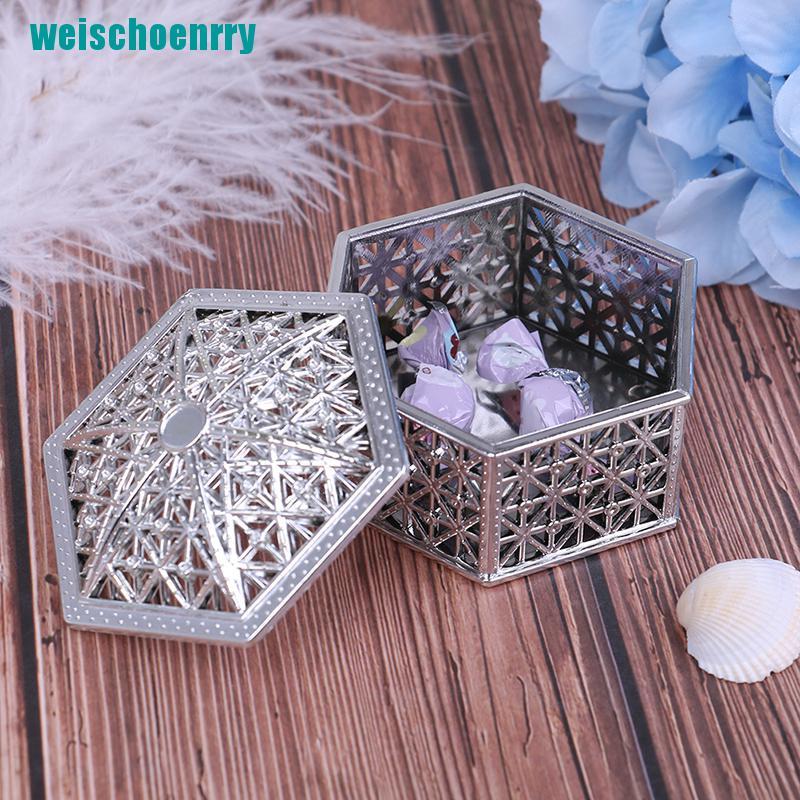 Rér●Hộp Nhựa Đựng Kẹo Hình Lục Giác Phong Cách vintage