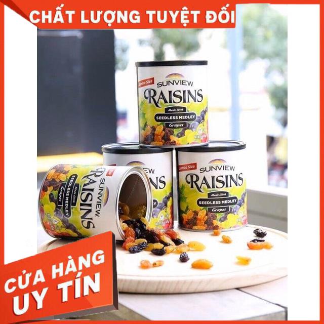 Nho Khô Raisins Mix Vị Hỗn Hợp Thập Cẩm 3 Màu Nhập Khẩu Mỹ. Loại Hộp 425g