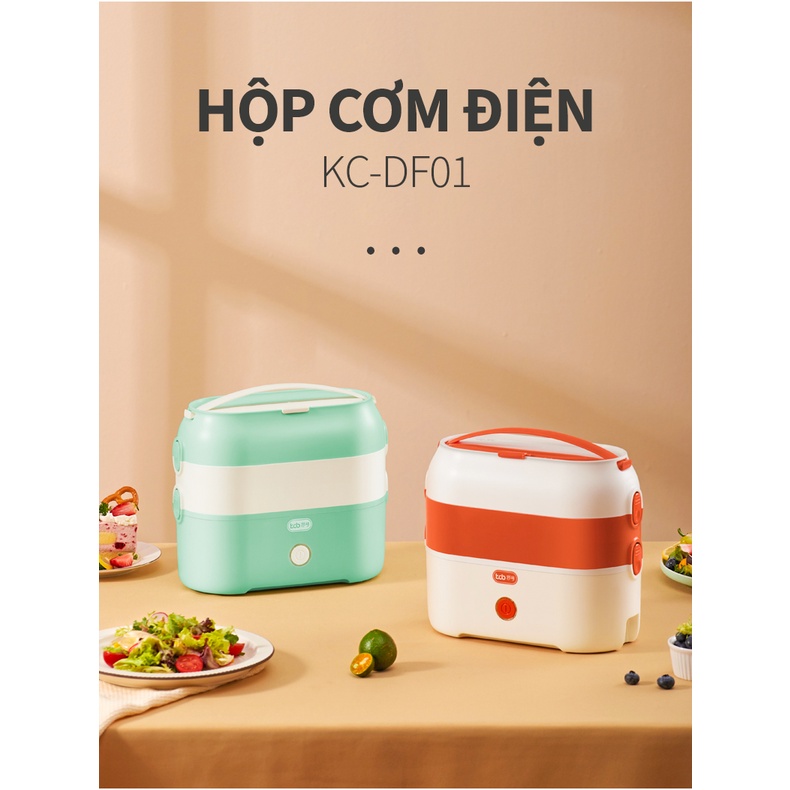 Hộp cơm điện 1 Tầng văn phòng TSUKI KC-DF01 có thể nấu, hâm nóng thức ăn, công suất 300W, bảo hành 12 tháng