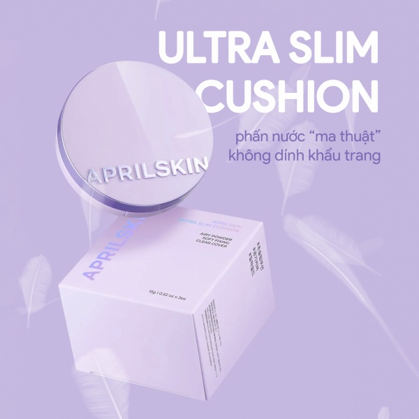 [MẪU MỚI] Phấn nước April Skin Mỏng Nhẹ, Che Phủ Hoàn Hảo Ultra Cushion SPF 50+ PA +++12g