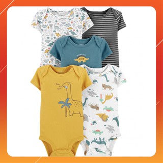 Bodysuit Carter's Dinosaur Nhập Mỹ Cho Bé Trai Set 5 Bộ