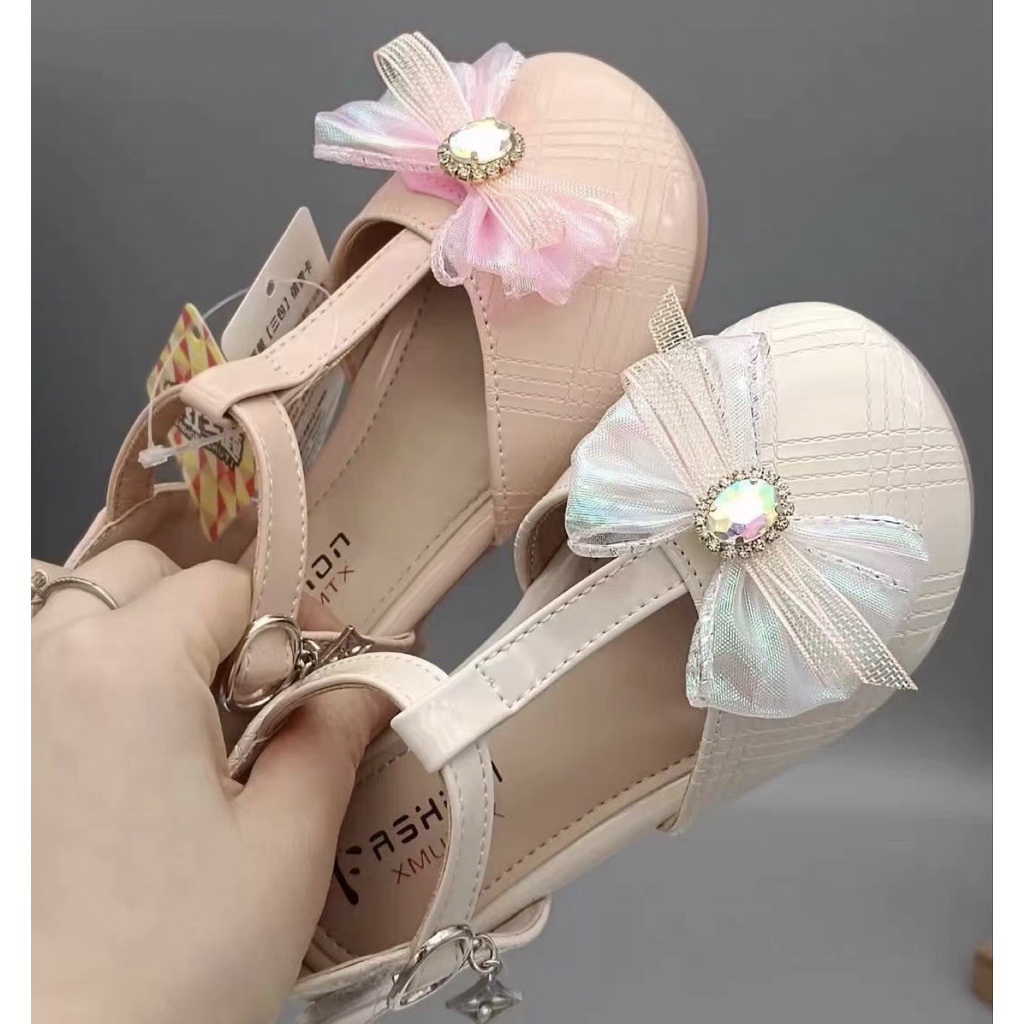 Giày búp bê cho bé gái xinh xắn mềm thoáng mát có nơ siêu dễ thương mã mới PU 9003