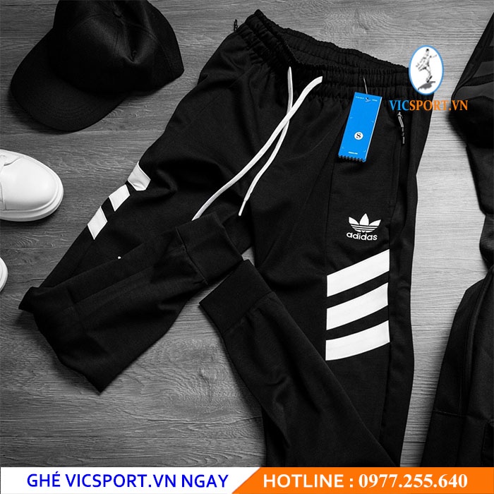 Quần Jogger Thể Thao Nam Tập Gym, Chạy Bộ, Túi Khóa Kéo Cao Cấp Dù Thun Co Dãn Tốt - Vicssportvn