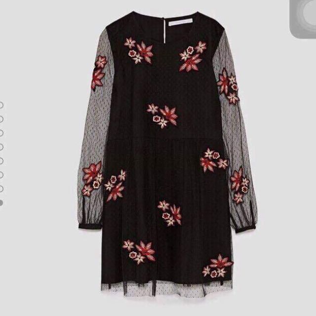 Đầm #ZARA thêu hoa