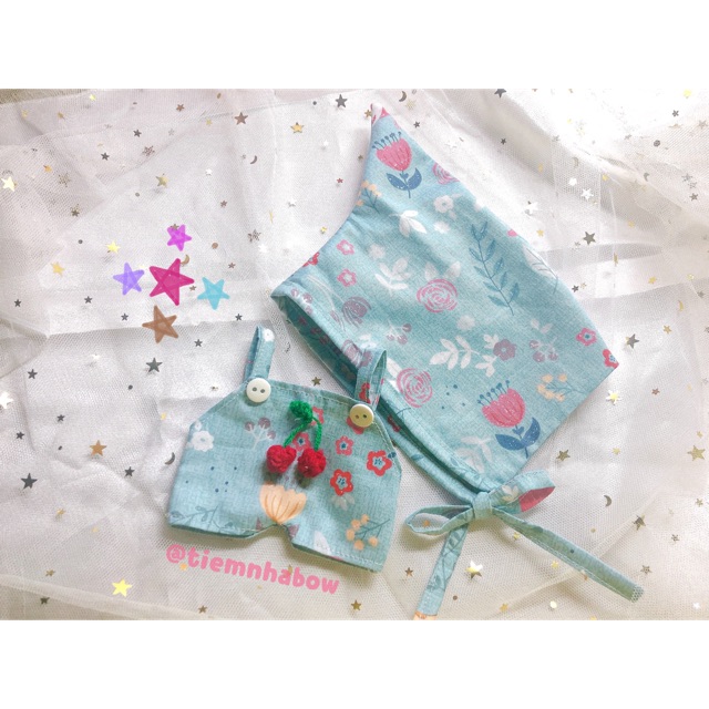 [OUTFIT DOLL] Set yếm mũ chery 🍒