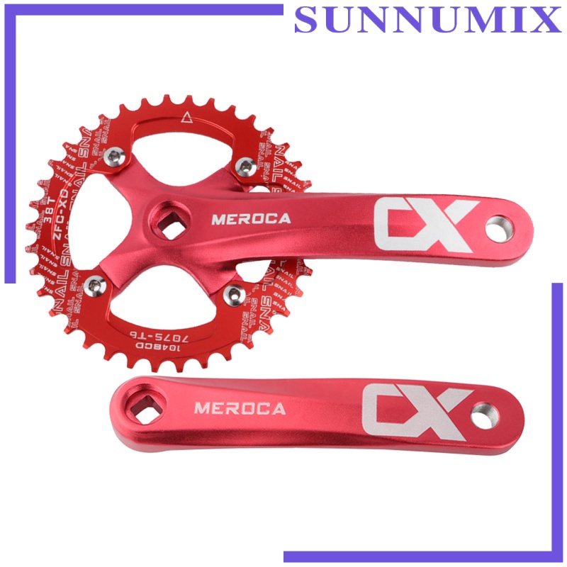 Bicycle Crankset Solid 8 9 10 11 104bcd 170mm Single Speed Crankset Bike Crank Repair Replacement Accessory