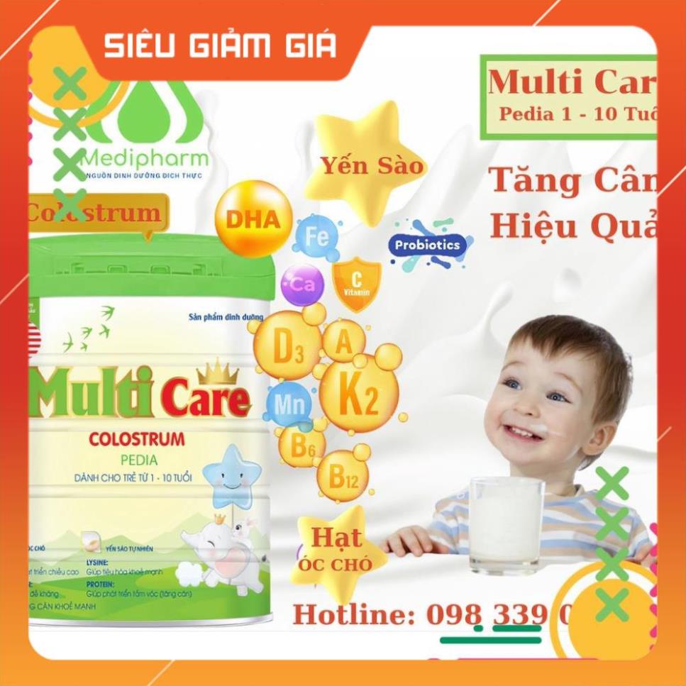 Sữa công thức cho bé từ 1-10 tuổi MULTI CARE COLOSTRUM PEDIA- Bổ sung cho chế độ ăn thiếu đạm và vi chất dinh dưỡng