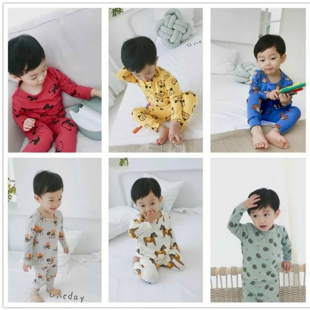 (8-20kg) Bộ quần áo dài tay cho bé hình thú TB73 QATE294