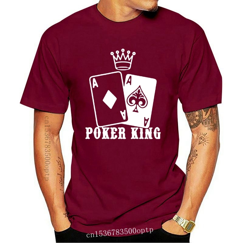 Áo Thun Cotton Tay Ngắn Cổ Tròn In Hình Lá Bài Poker Cá Tính Hợp Thời Trang Cho Nam