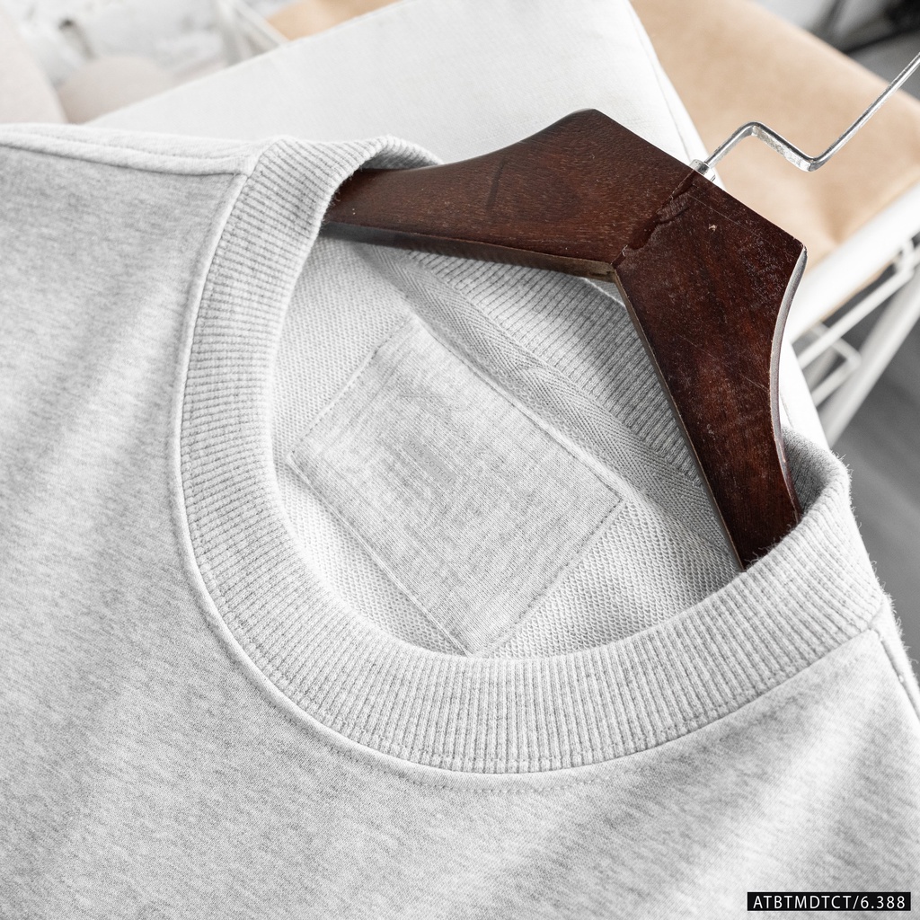 Aó nỉ nam dài tay Sweater Btn ESS,Chất liệu nỉ da cá,100% cotton,dày dặn mềm mịn,form slim.