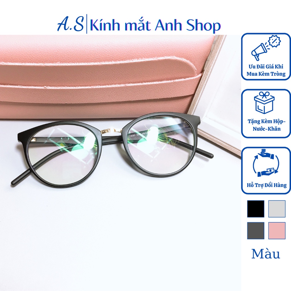 [Mã SKAMCLU8 giảm 10% cho đơn từ 100K] Kính cận tròn 208 nhận cắt mắt cận Viễn Loạn