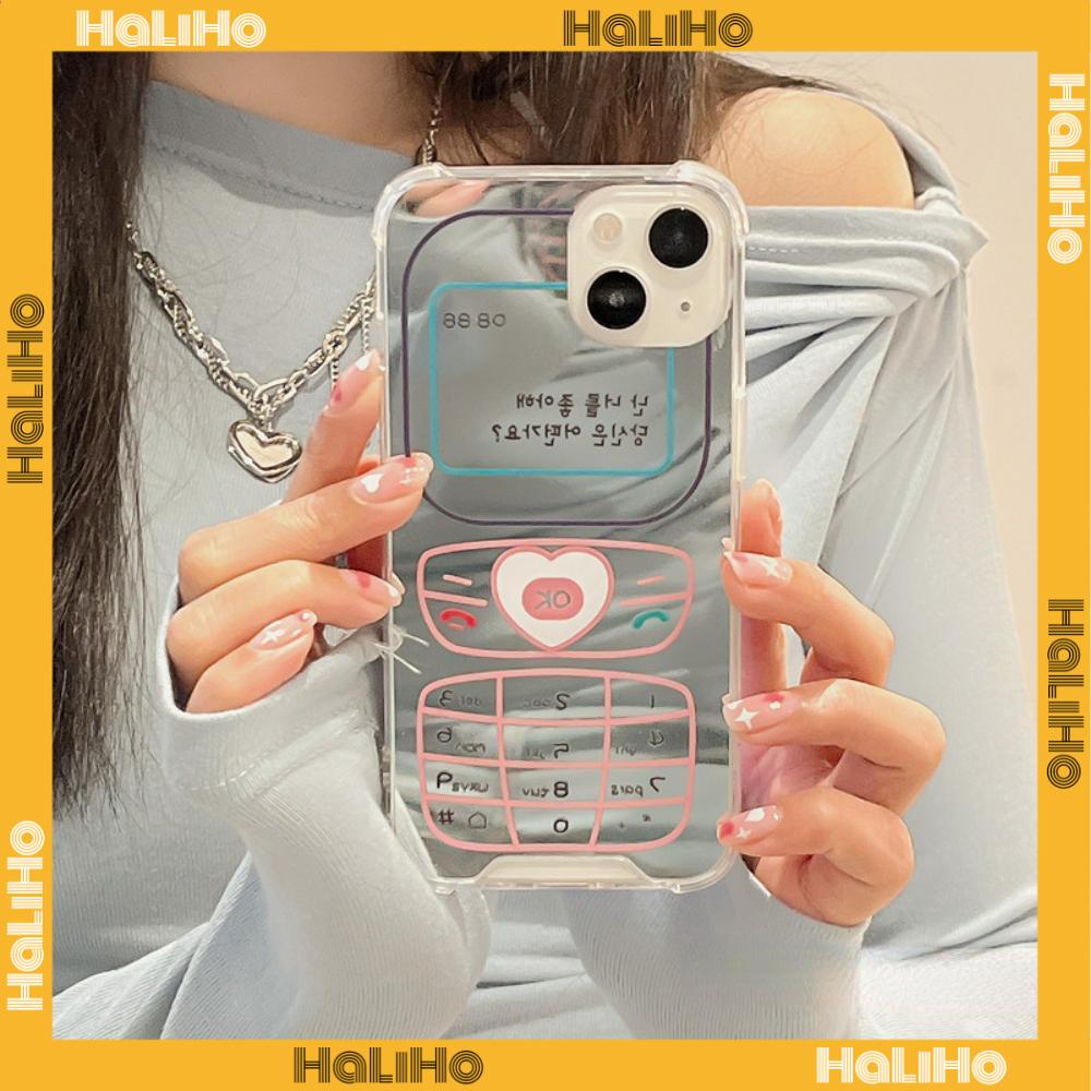 iPhone Case Acrylic Luxury Makeup Mirror Airbag Shockproof Protection Camera Retro Funny Cute Compatible For iPhone 11 iPhone 13 Pro Max iPhone 12 Pro Max iPhone 7 Plus iPhone xr