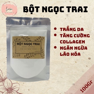 100gr bột ngọc trai dưỡng da hữu cơ nguyên chất - bột handmade louloubeauty
