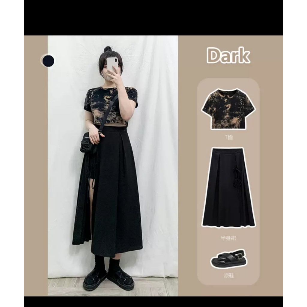 Bigsize - Chân váy nơ hack dáng có quần trong 60-90kg Ms133