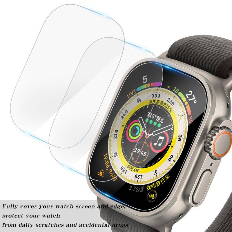 Kính Cường Lực Trong Suốt HD 49mm 49mm Chống Trầy Chống Rơi Ánh Sáng Xanh Bảo Vệ Màn Hình Cho Apple Watch Ultra