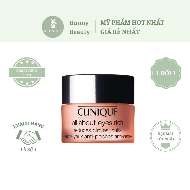 Kem mắt Clinique All About Eyes Rich Bunny Beauty hàng đủ bill