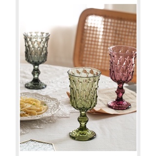 Ly thuỷ tinh điêu khắc chạm trổ phong cách trung cổ vintage ✨