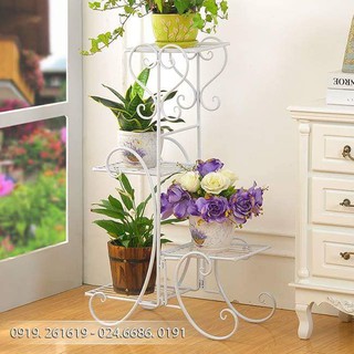 Kệ để chậu hoa, cây cảnh 4 tầng