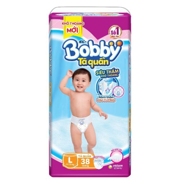 Tã quần Bobby M42, L36, XL34, XXL28, XXXL22 miếng