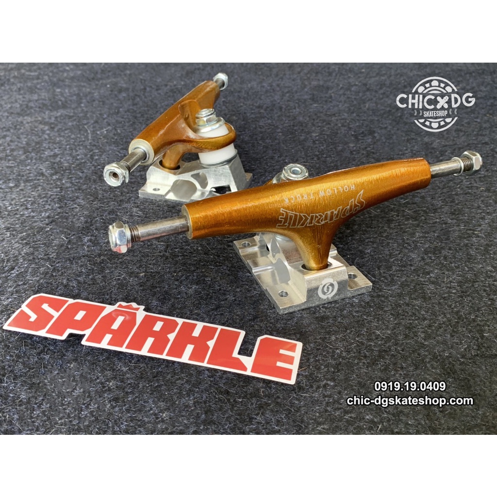 Trục ván trượt Sparkle Ultralight Double Hollow 5.25&quot; - Professional Skateboard truck Sparkle Ultra-light