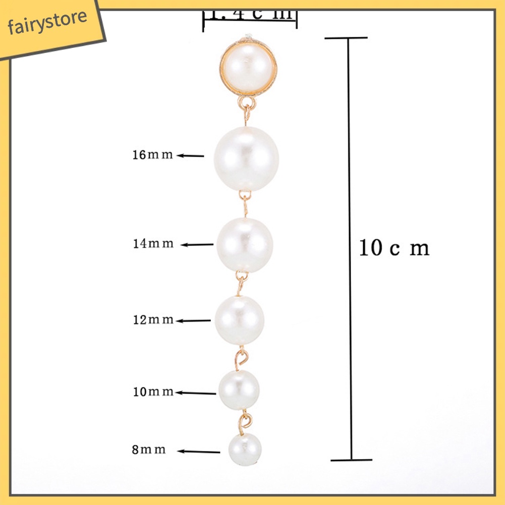 Khuyên Tai Dáng Dài Đính Hạt Ngọc Trai Nhân Tạo Thời Trang