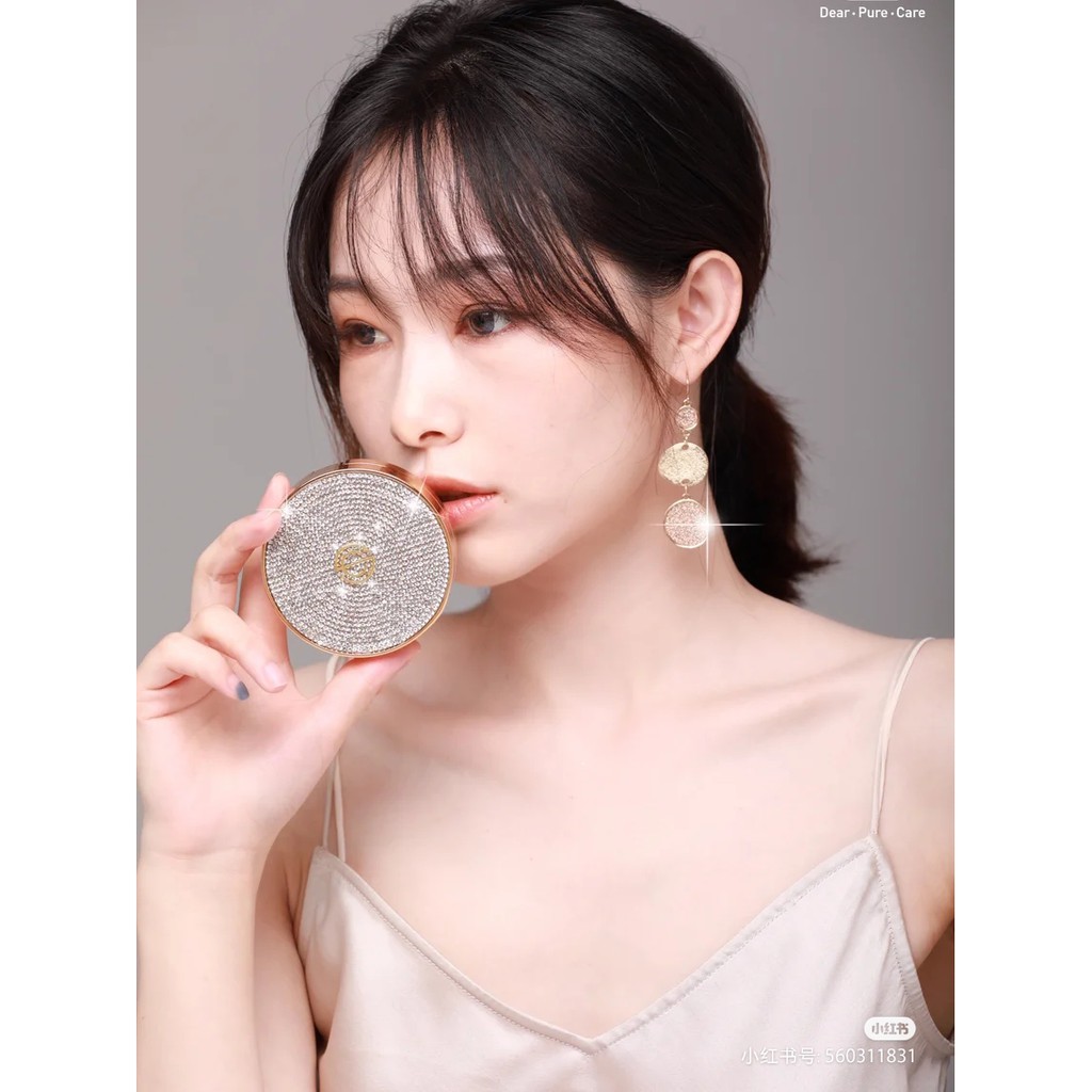 Set Cushion DPC Pink Aura Special Aura Vỏ kim cương kèm lõi